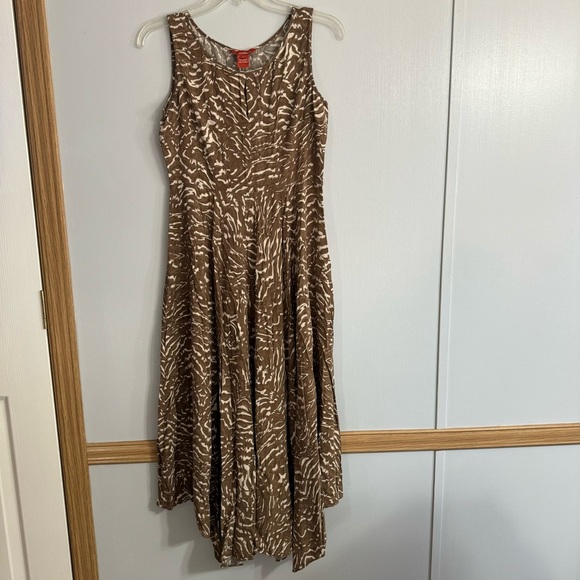 Sundance Animal Print Midi Dress Size 4 - Picture 2 of 9